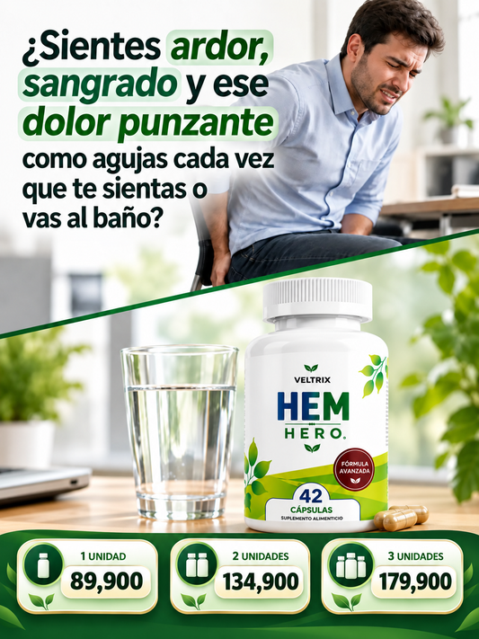 HEM HERO - Suplemento para aliviar las Hemorroides